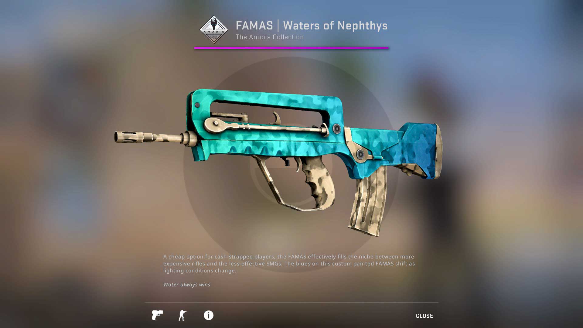 FAMAS Waters of Nephthys csgo skin