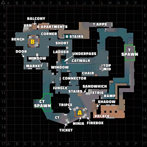 Mirage Map Callouts - CS LAB