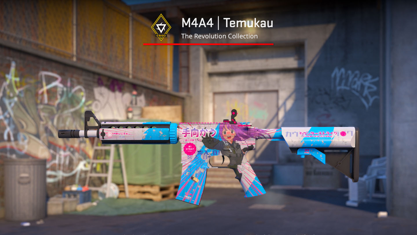 M4A4 Temukau skin CS2