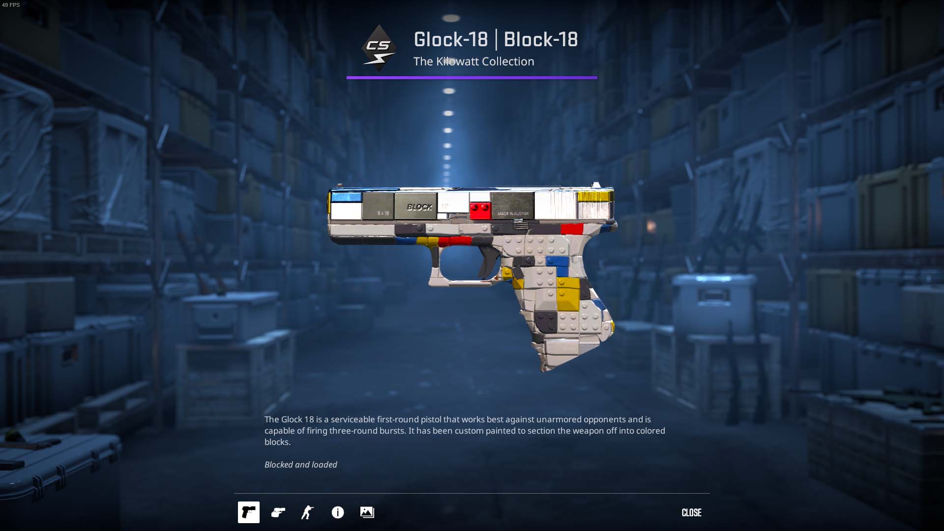 Glock-18 Block-18, скин корпуса cs2 киловатт