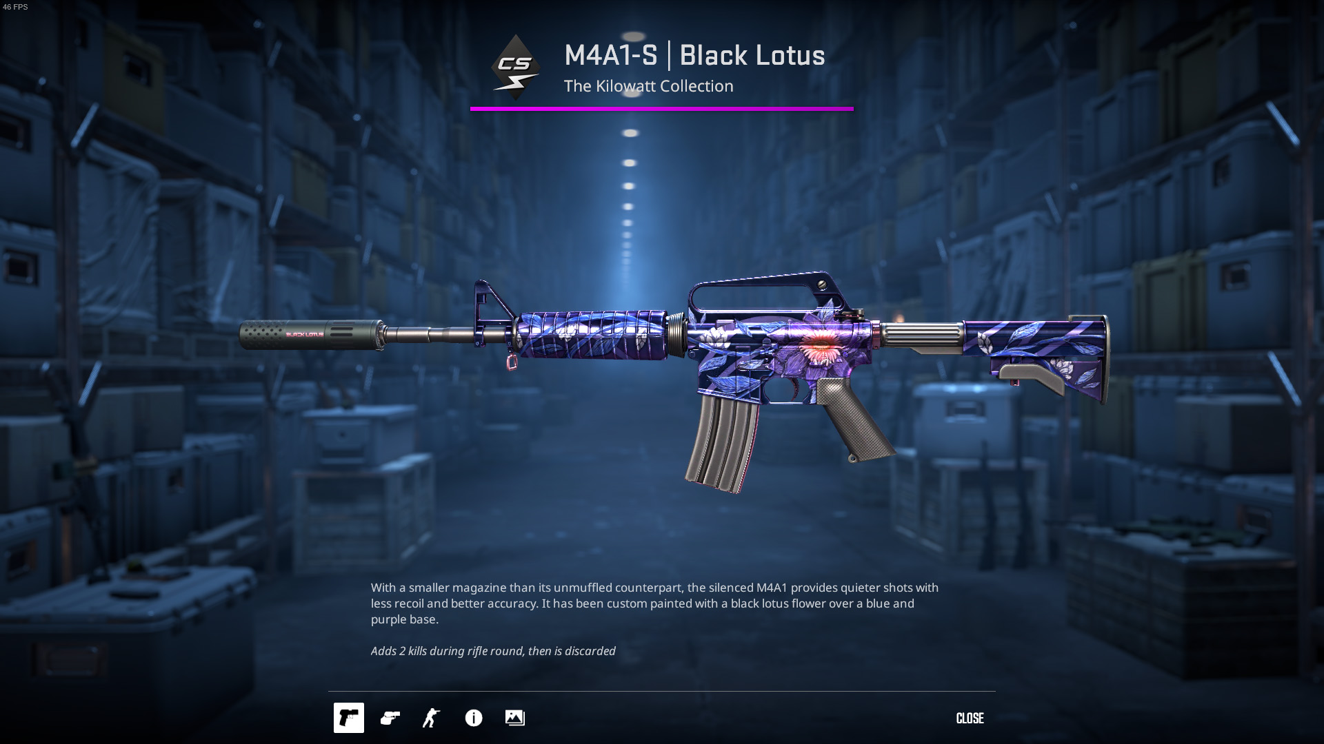 M4A1-S Black Lotus, cs2 kilowatt case skin