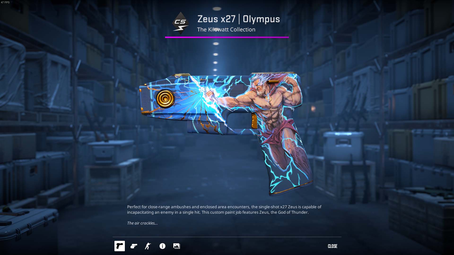 Zeus x27 Olympus, cs2 kilowatt case skin