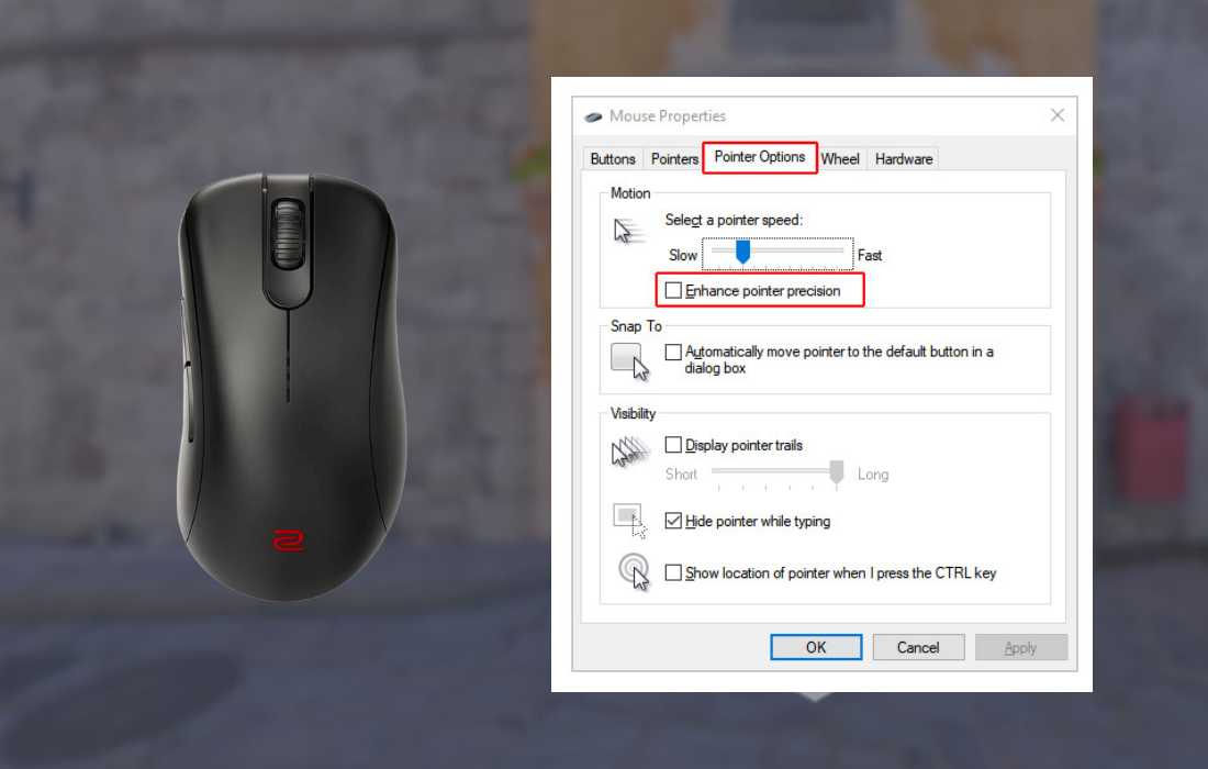 How to disable mouse acceleration