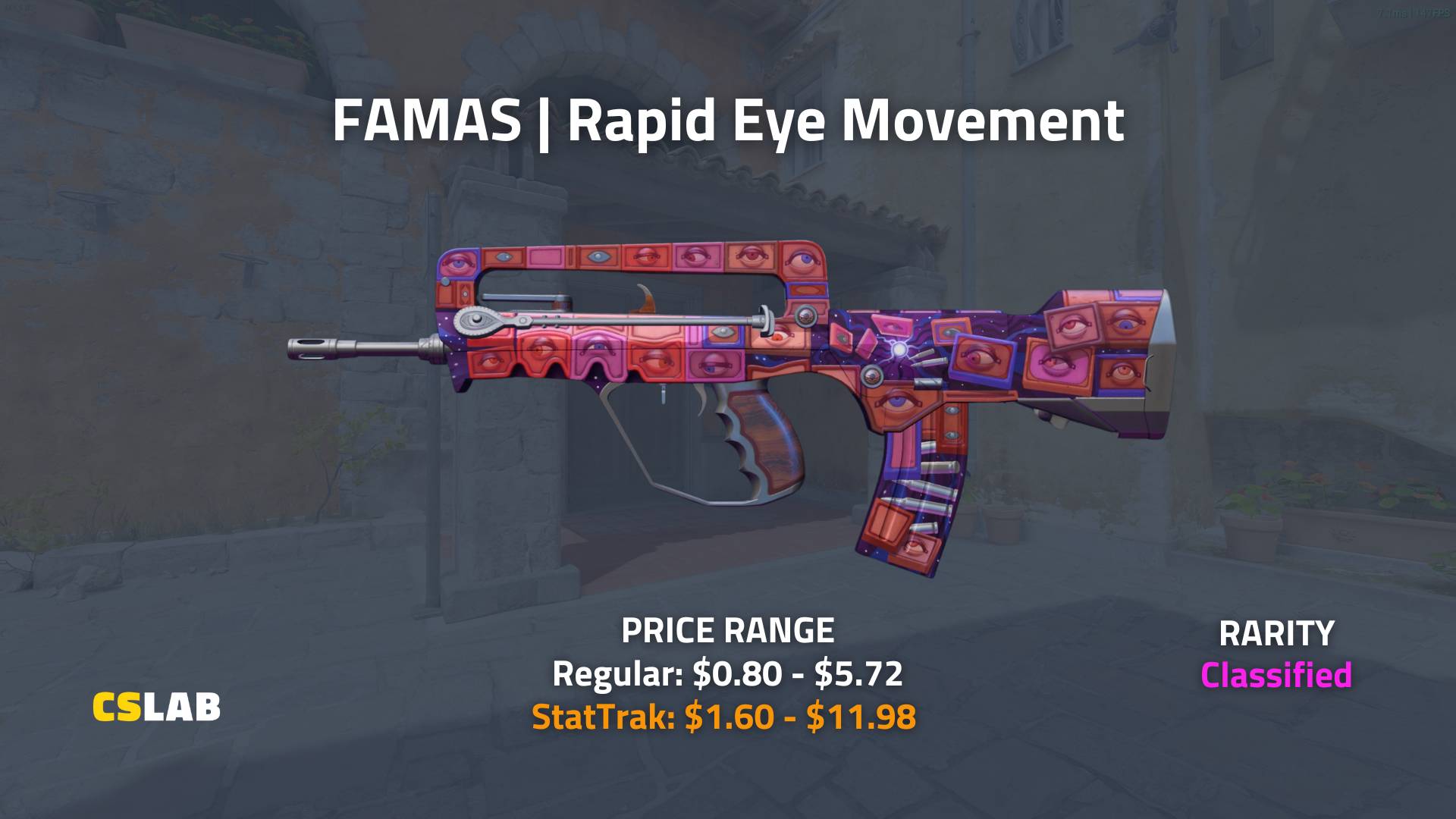 CS2 Dreams & Nightmares Case, FAMAS Rapid Eye Movement skin