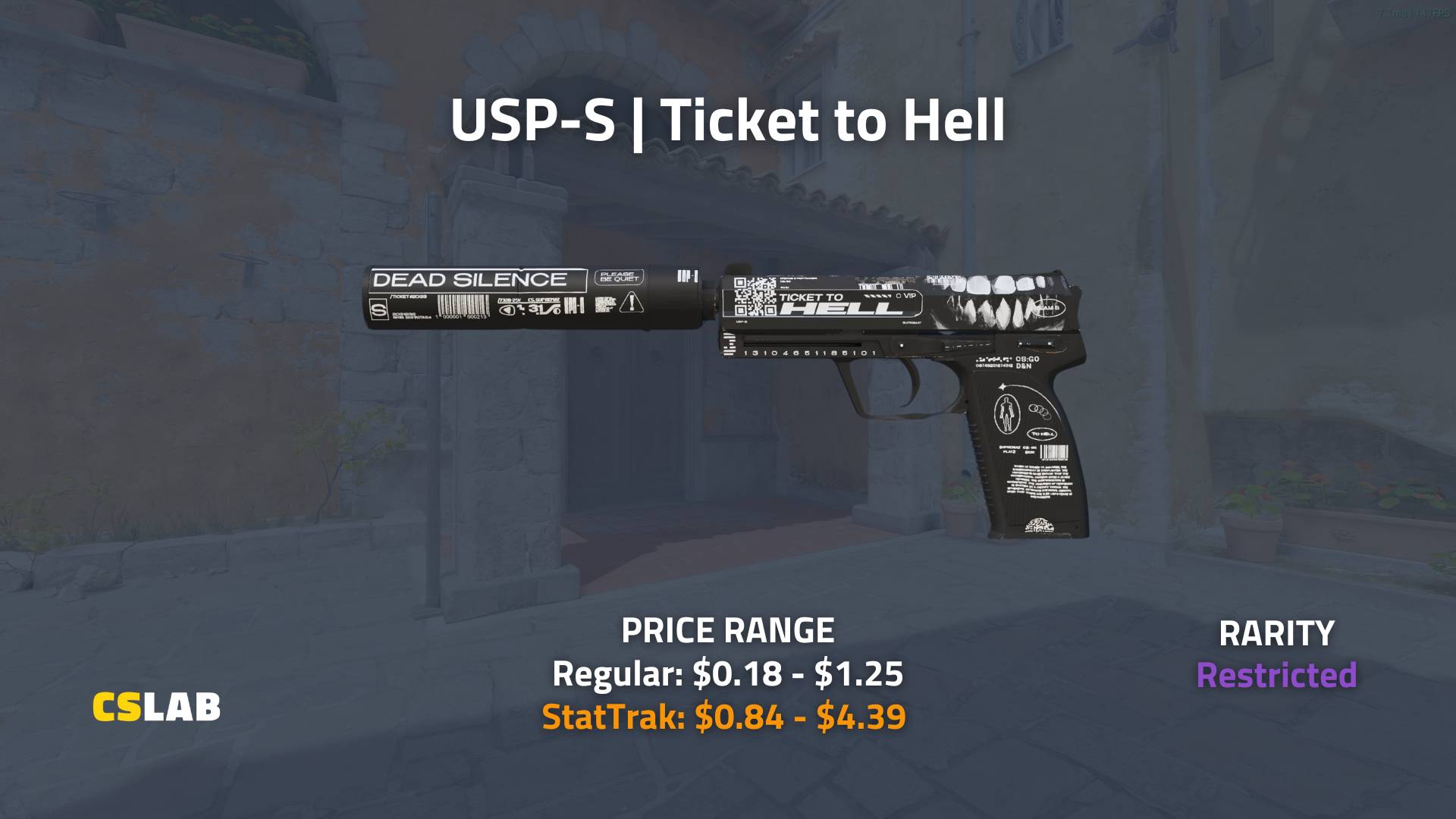 CS2 Dreams & Nightmares Case, USP-S Ticket to Hell skin