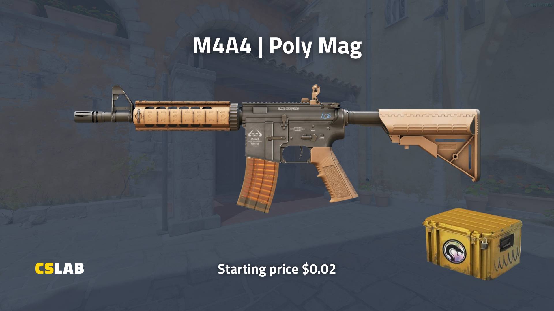 M4A4 Poly Mag cs2 skin