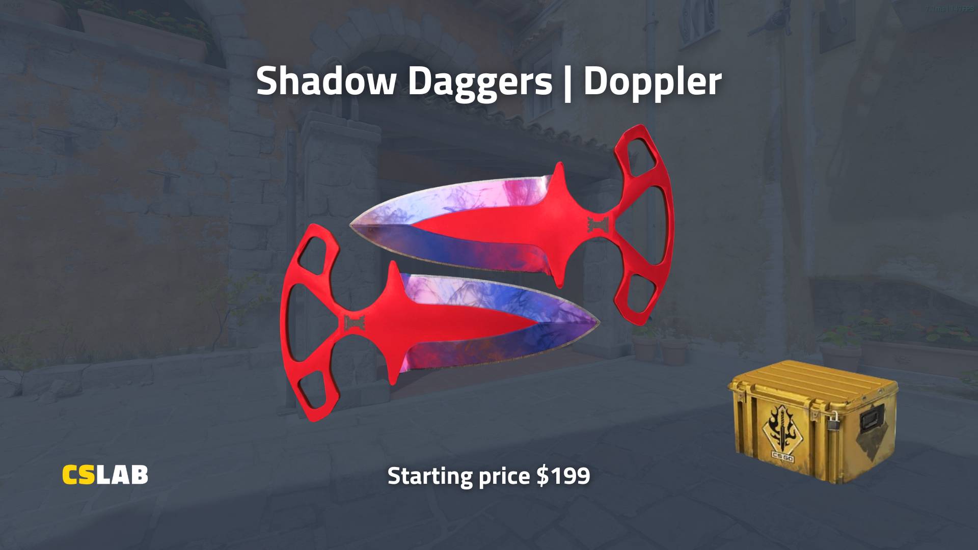 CS2 budget knife skins, Shadow Daggers Doppler