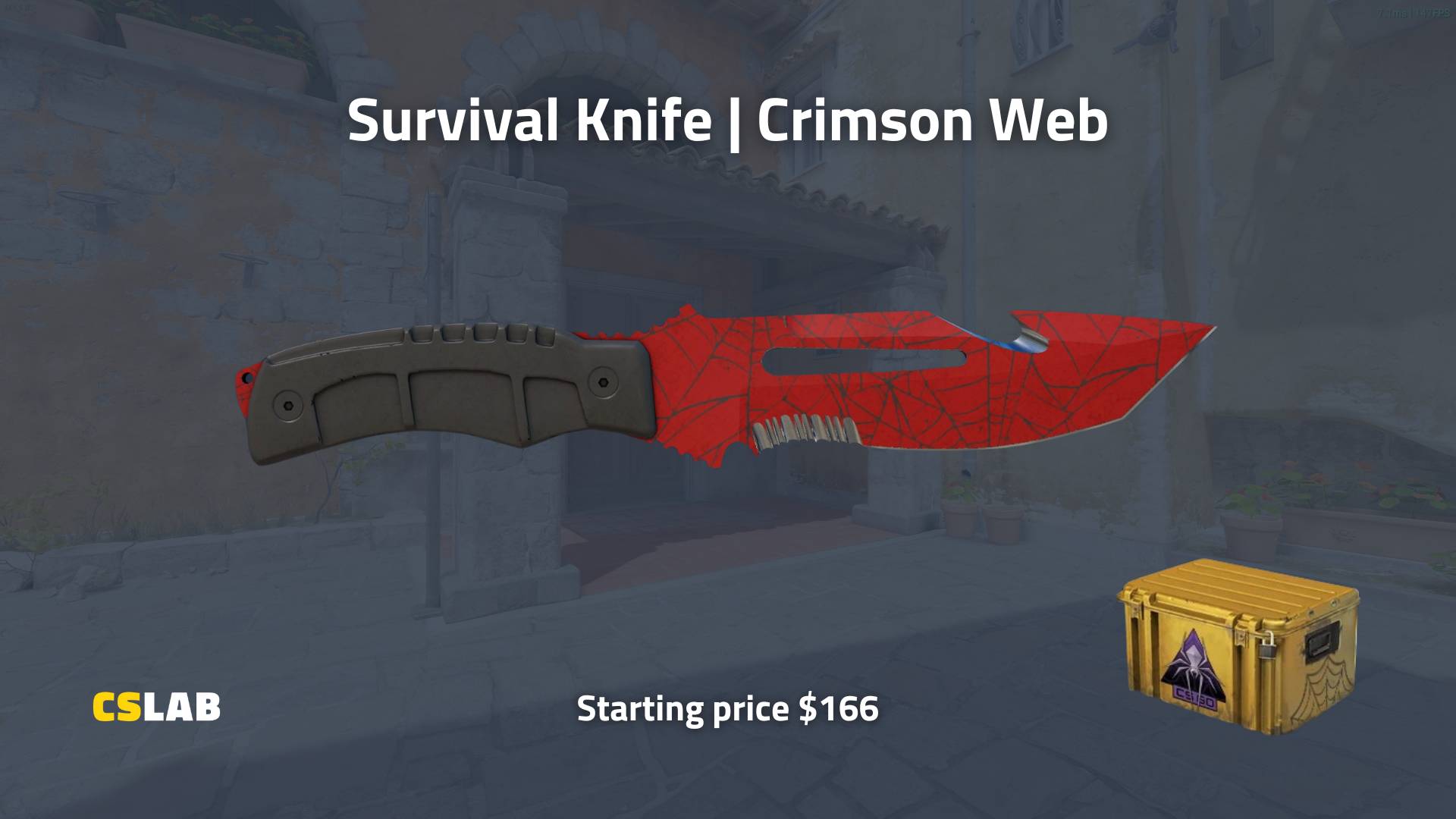 CS2 budget knife skins, Crimson Web