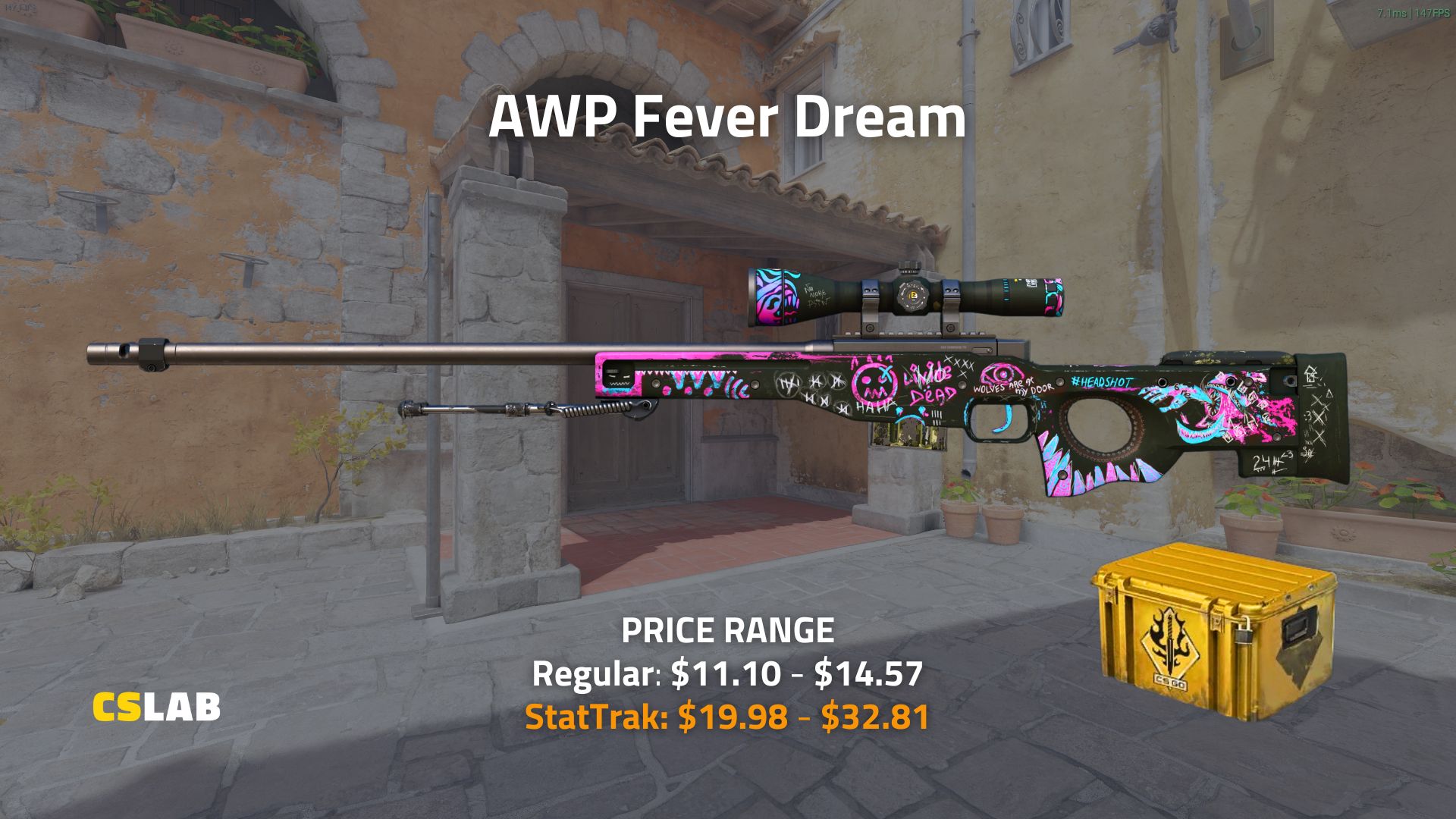CS2 skin AWP Fever Dream