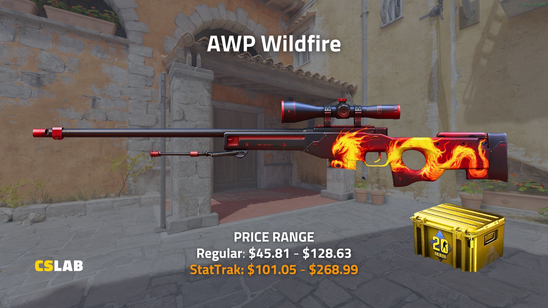 CS2 skin AWP Wildfire